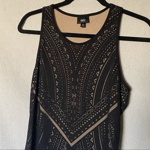 Target Mossimo Long Black Geometric Dress size M